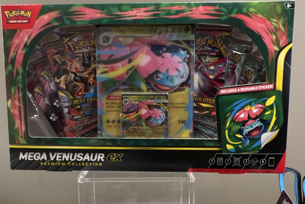 Pokémon TCG Mega Venusaur EX Premium Collection Box- New/Sealed