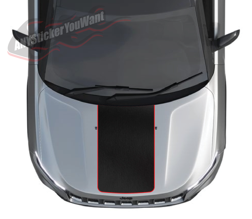 2-Tone Blackout Hood Vinyl Decal for Jeep Compass 2017-2024
