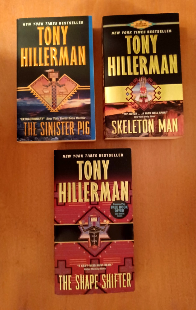 3 Leaphorn & Chee novels-Tony Hillerman-Skeleton Man/Shape Shifter/Sinister Pig