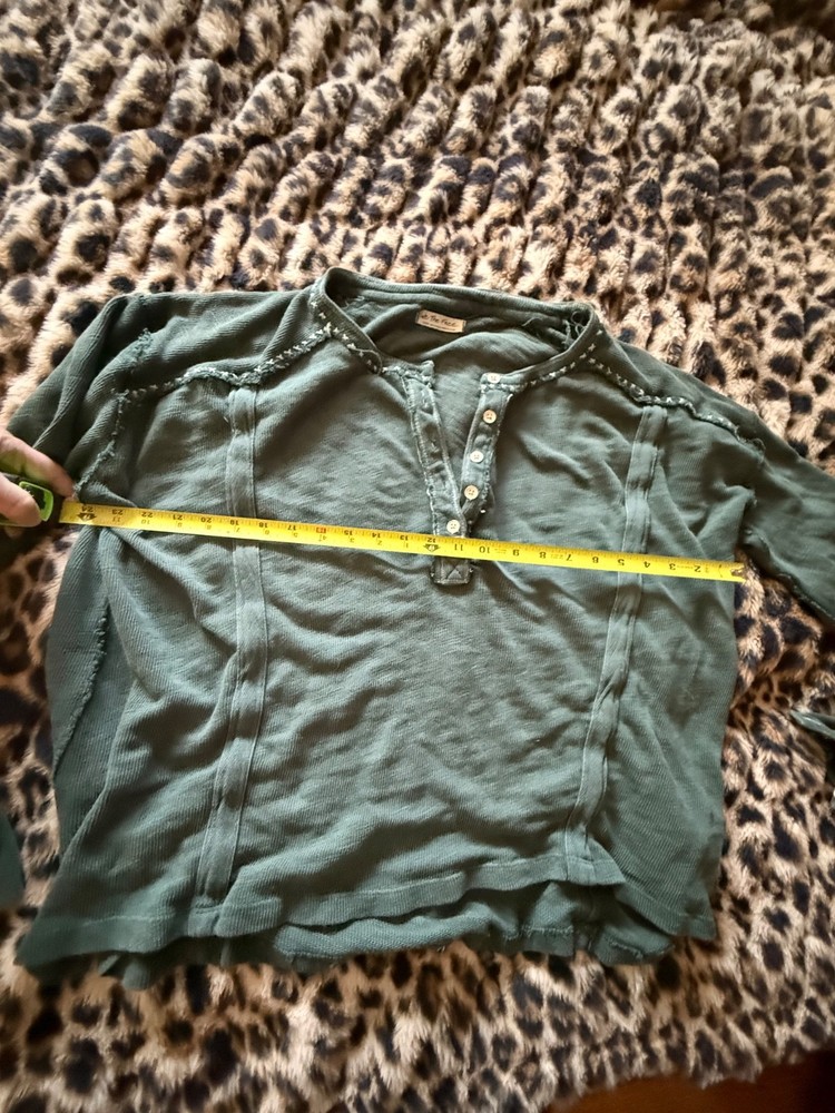Free People Taylor henley xl cypress green