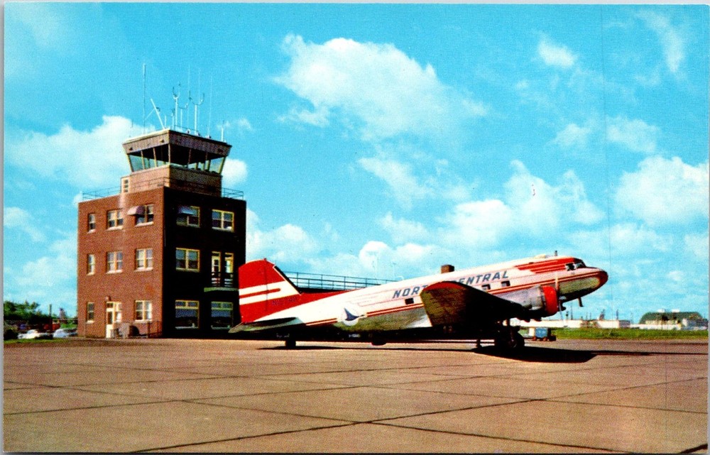 Dr Jim Stamps Postcard Williamson Johnson Municipal Airport Duluth Minnesota