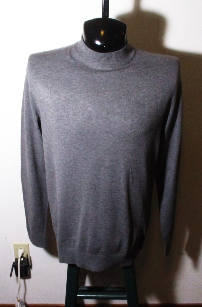 BANANA REPUBLIC Gray Long Sleeve Mock Neck Top Men's Size L