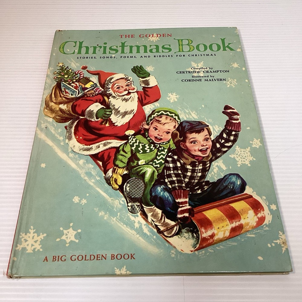 The Golden Christmas Book 1955 Hardcover Stories Songs Poems Riddles
