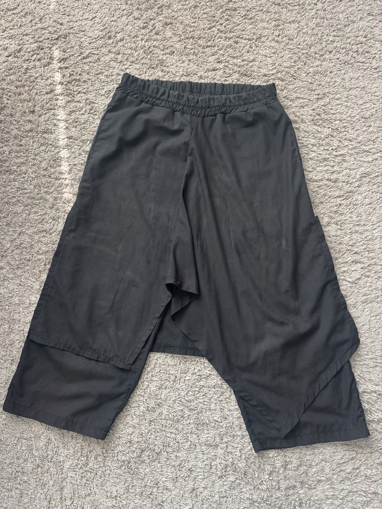 Draped Layered Cropped Shorts, Yohji, Rick Owens Inspired Pants