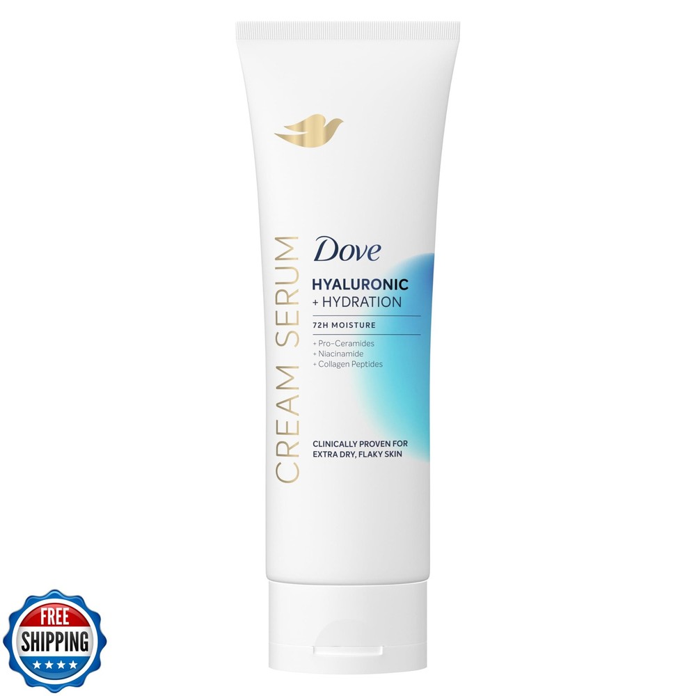 Dove Body Cream Serum Hyaluronic + Hydration for Extra Dry, Flaky Skin, with