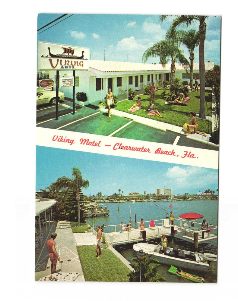 Viking Motel Clearwater Beach FL vintage postcard unposted