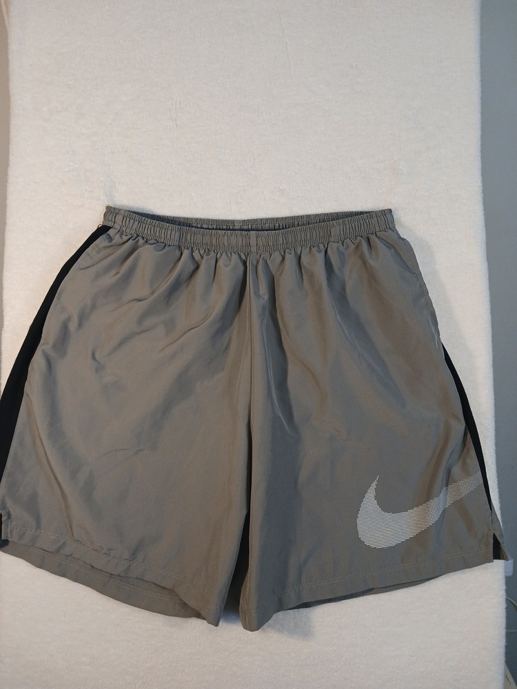 Nike Man's Shorts Gray Polyester Dry Fit Sweem Actiwear Summer Beach Size XL