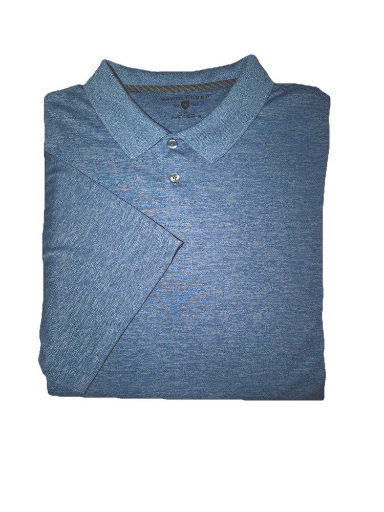Saddlebred Performance Polo Blue Big & Tall 3X Short Sleeve Men's Polo
