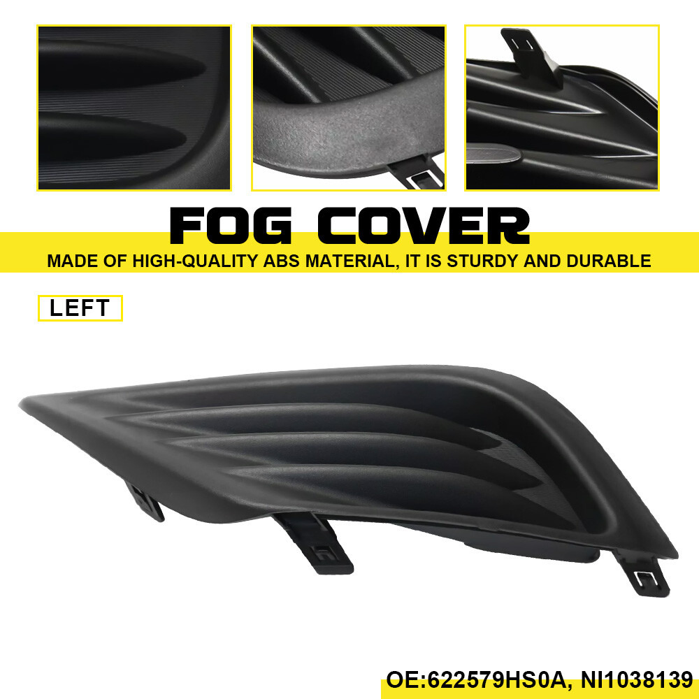 Fog Light Cover For 2016-18 Nissan Driver Altima Side NI1038139 Black 622579HS0A