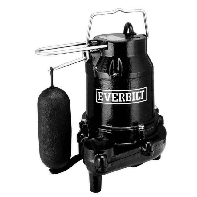 Everbilt HDS50 1/2 HP Cast Iron Sump Pump - Black