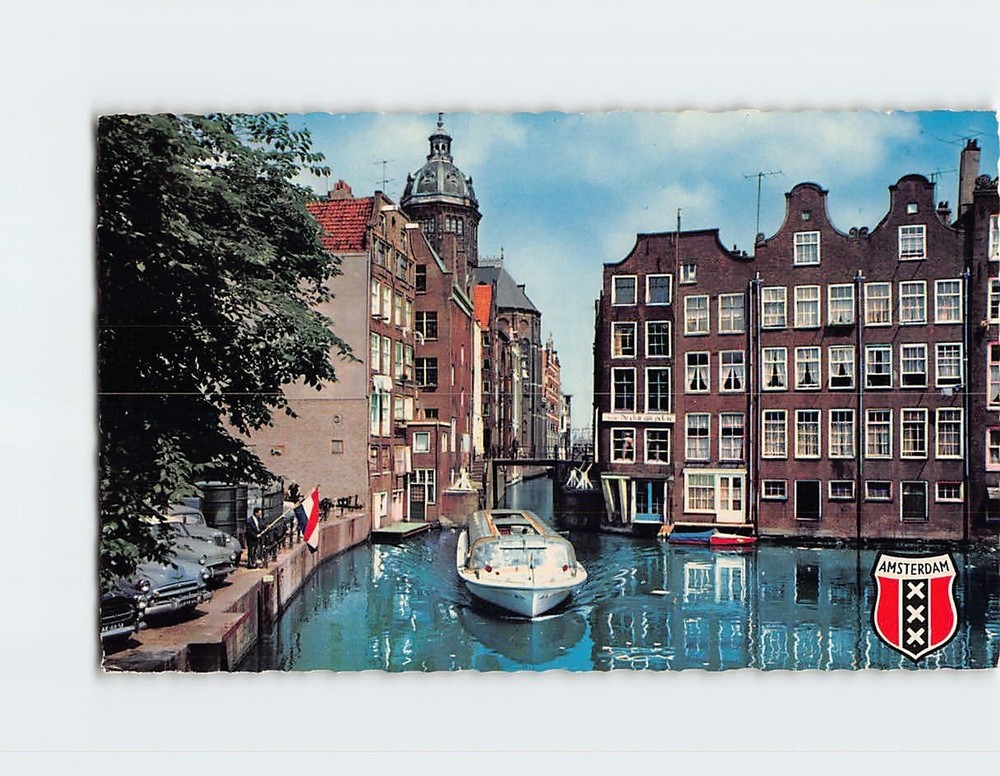 Postcard Little Clock Amsterdam Netherlands