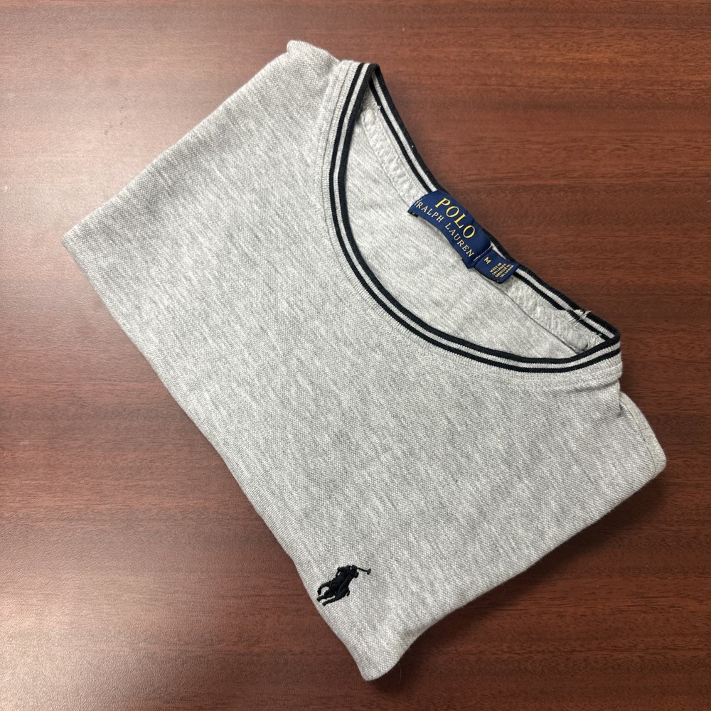 Polo Ralph Lauren Shirt Youth M Cotton Crew Neck Casual Boys Preppy FLAW