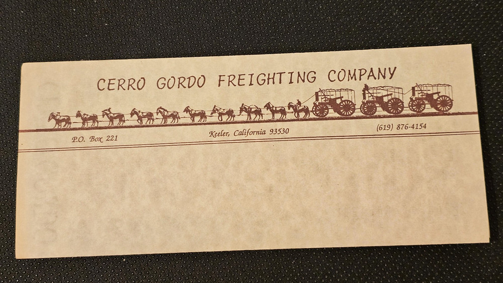 Cerro Gordo Freighting Company Ghost Town Accommodations Pamphlet-image