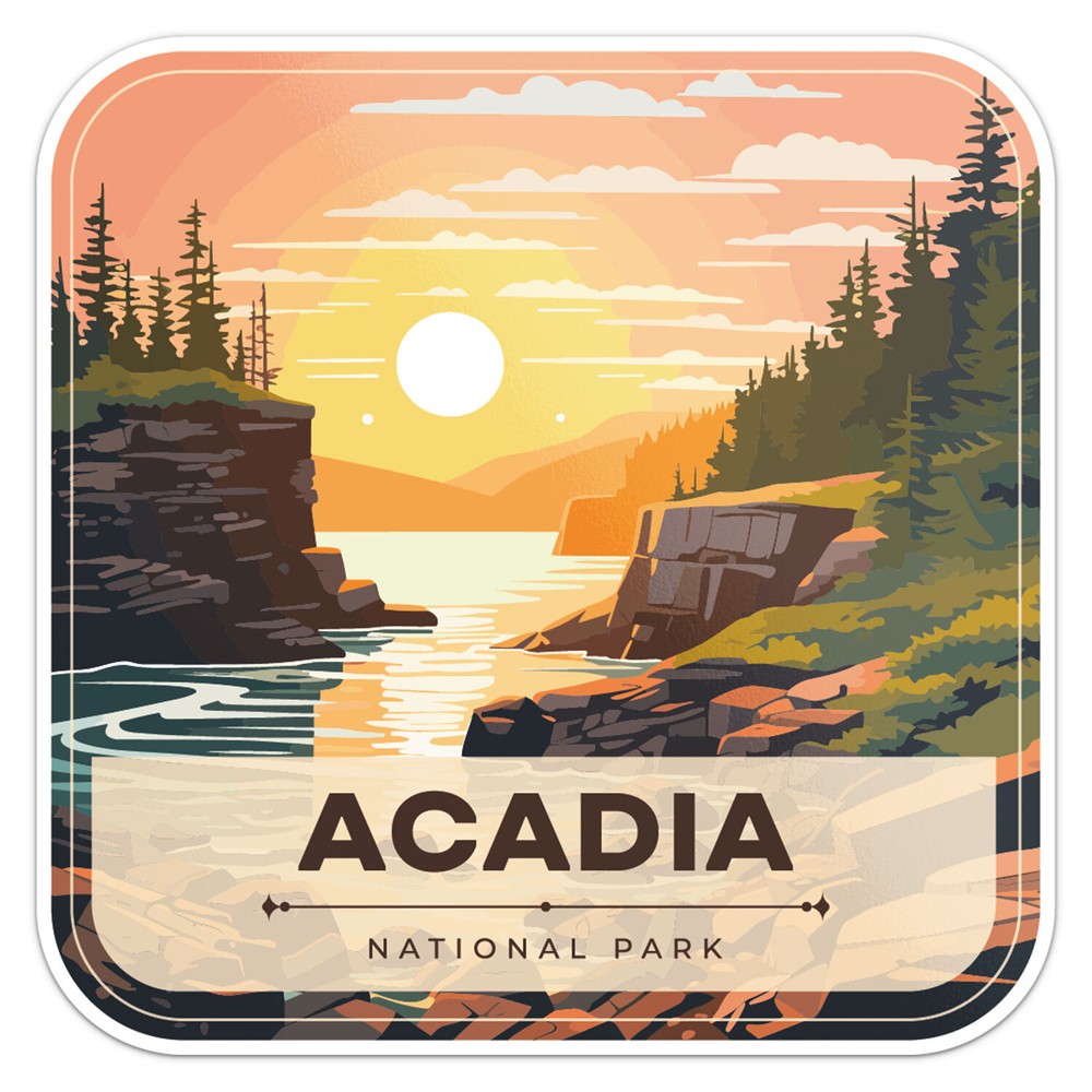 Acadia National Park USA Vinyl Decal Car Bumper Sticker-image
