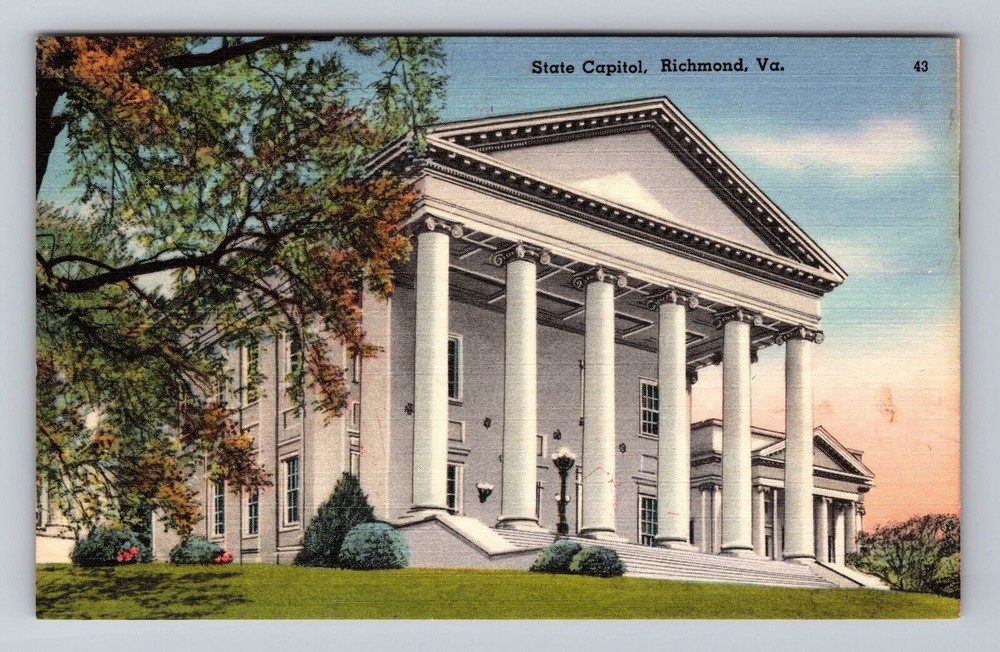 Virginia VA Richmond State Capitol Vintage Postcard