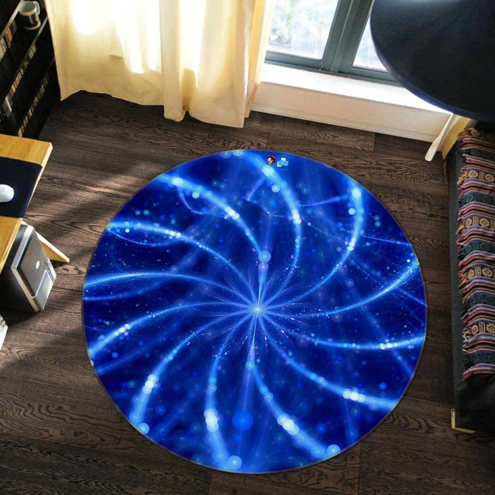 3D Blue Lines Abstract NAO3607 Game Rug Mat Elegant Photo Carpet Mat Fay