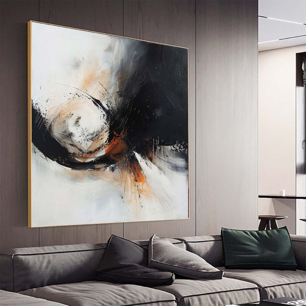 Large Original Modern White Art Painting On Canvas Abstract Artworks Handmade