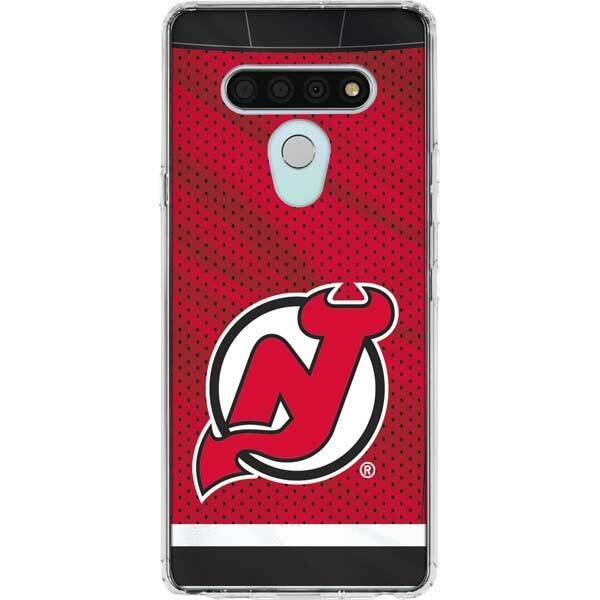 NHL New Jersey Devils LG Stylo 6 Clear Case - New Jersey Devils Home Jersey