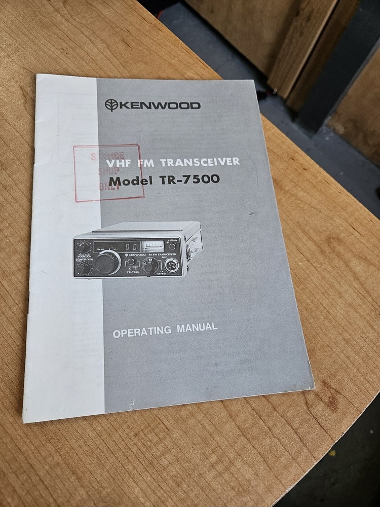 KENWOOD Operating Manual VHF FM Transceiver Radio TR-7500