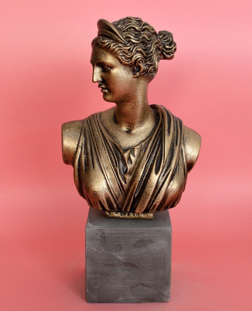 Artemis Goddess of Hunt bust sculpture - Diana Mistress of Animals