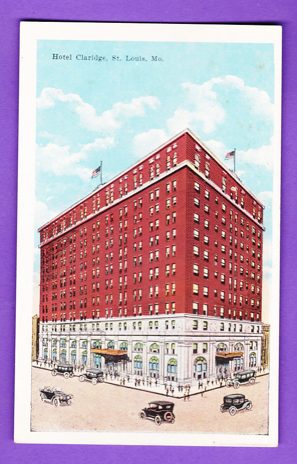 Missouri - St. Louis, Hotel Claridge Postcard 1310