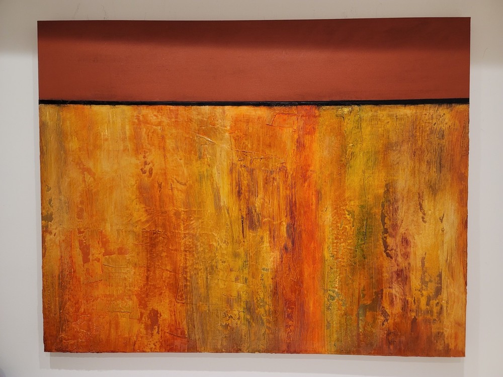 Stunning Early 21st Century Modern Abstract Painting Palm Springs Art-image