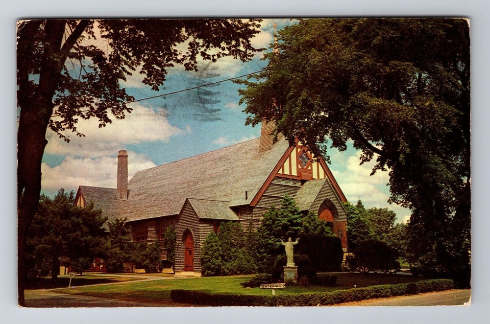 West Harwich MA-Massachusetts Holy Trinity Catholic Church Vintage Postcard