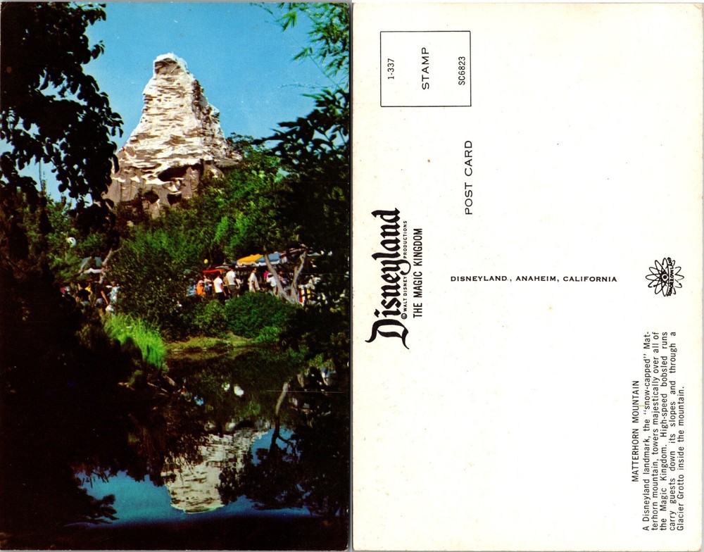 Matterhorn Mountain Disneyland Anaheim CA Postcard