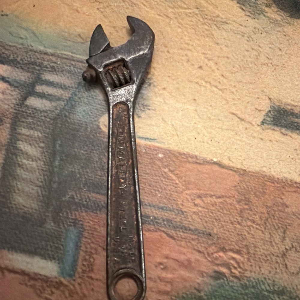 Tiny Vintage 4” Crescent Tool  Adjustable Wrench Diamalloy Made In The USA