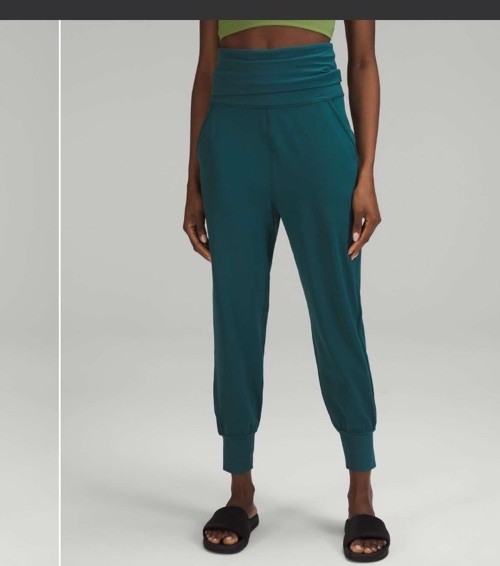 Lululemon Align Super-High-Rise Ribbed-Waist Jogger Green Jasper Size 10 NWT