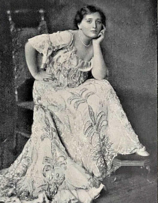 1908 Vintage Magazine Illustration Actress Florence Reed