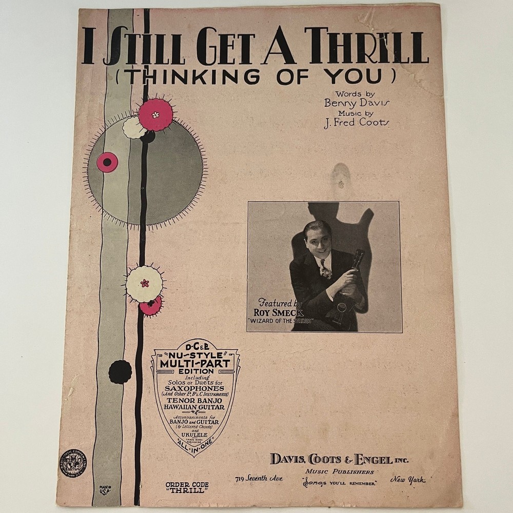 I Still Get A Thrill Benny Davis J. Fred Coots 1930 Antique Sheet Music SV27-2