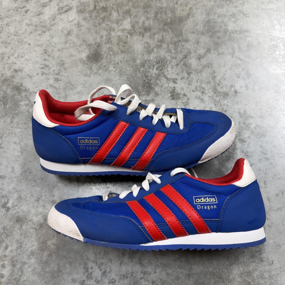 Adidas Dragon Shoes Mens Size 5 Blue Red Nylon Retro Running 2012 Sneakers