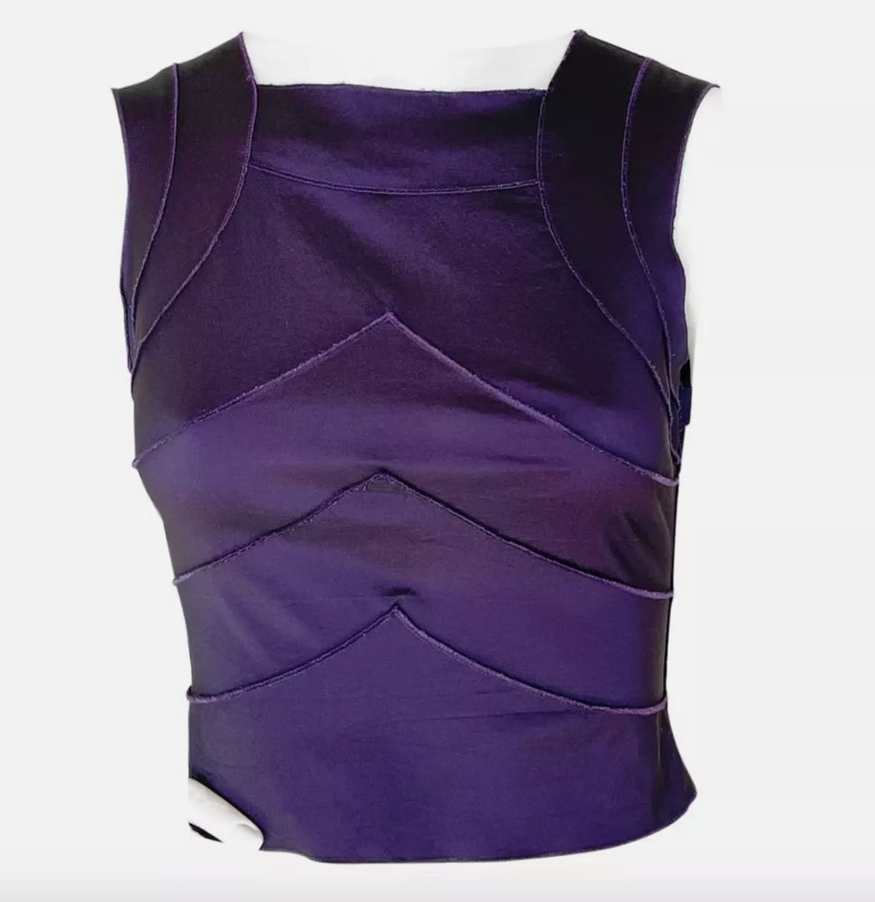 Cheap and Chic by Moschino vintage crop top in a dark purple - Size S