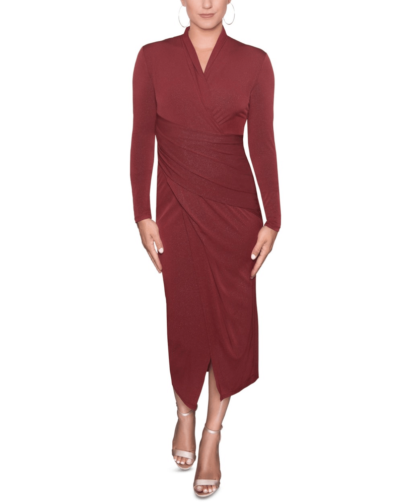 Rachel Rachel Roy Bret Sparkle-Knit Faux-Wrap Dress