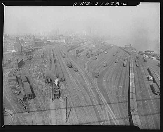 Photo:Detroit Michigan 1910s Railroad Train Yard General View