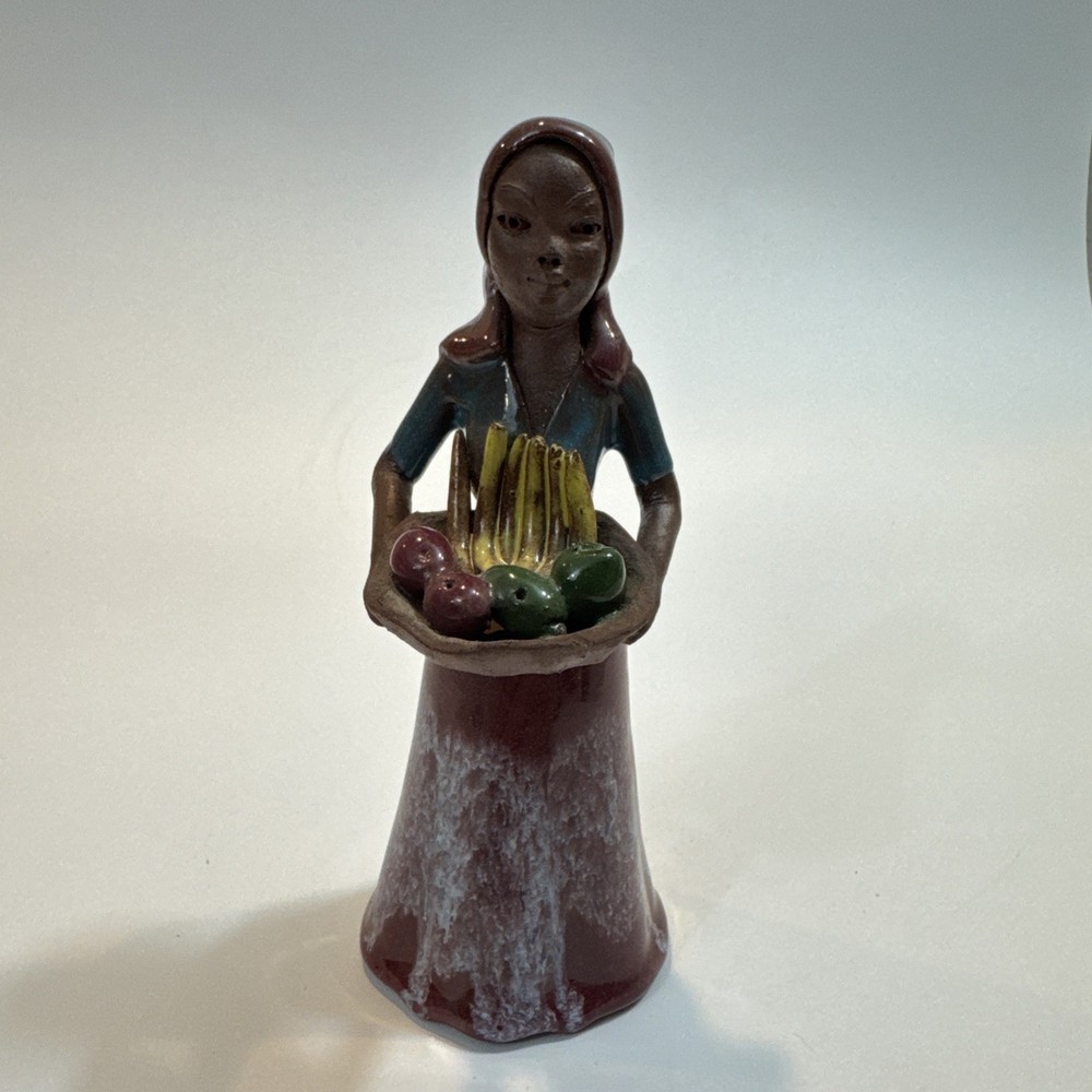 Fantastic Clay Sculpture of an African Lady 6 1/2”