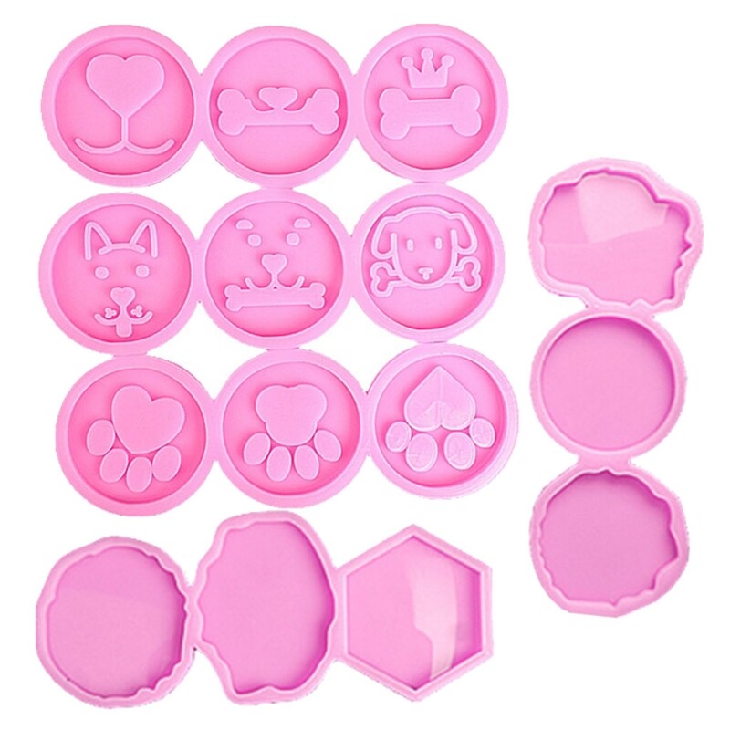 Phone Grip Mold Epoxy Resin On Top 15 Cavity Silicone Irregular Round Molds