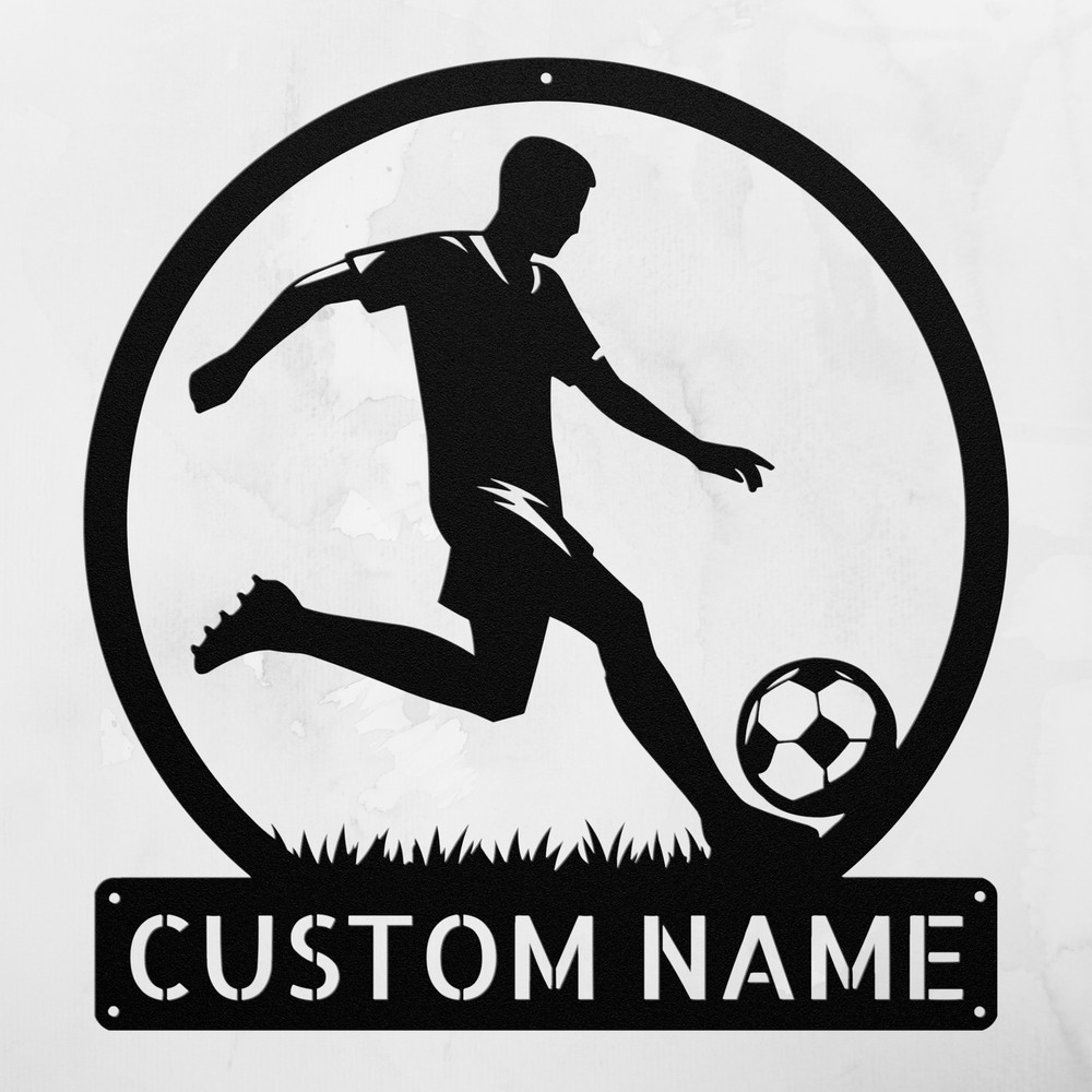 Personalized Soccer Metal Sign Custom Sports Decor Soccer Fans or Players Gifts