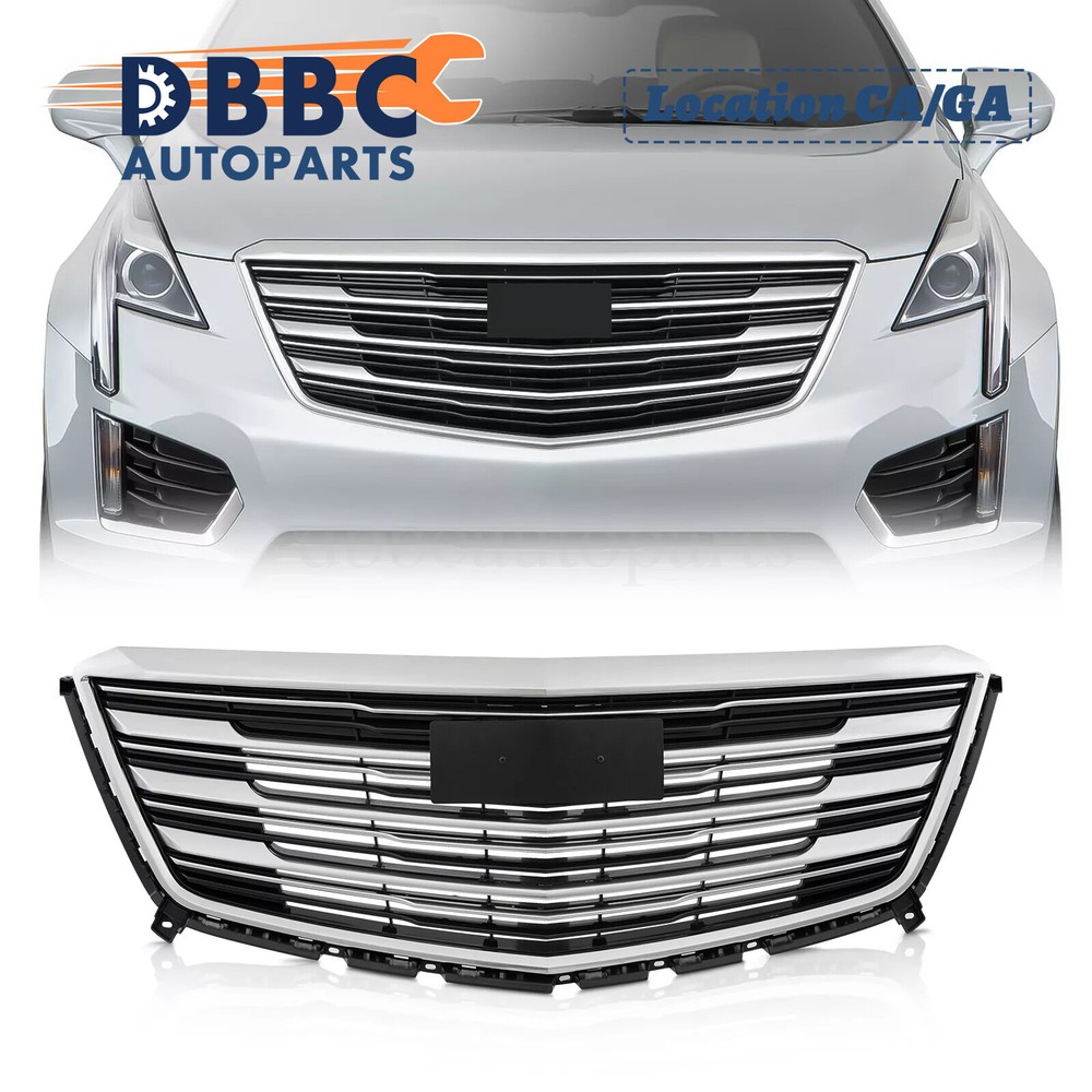 For Cadillac XT5 2016 2017 2018 2019 Front Bumper Upper Grill Grille Chrome