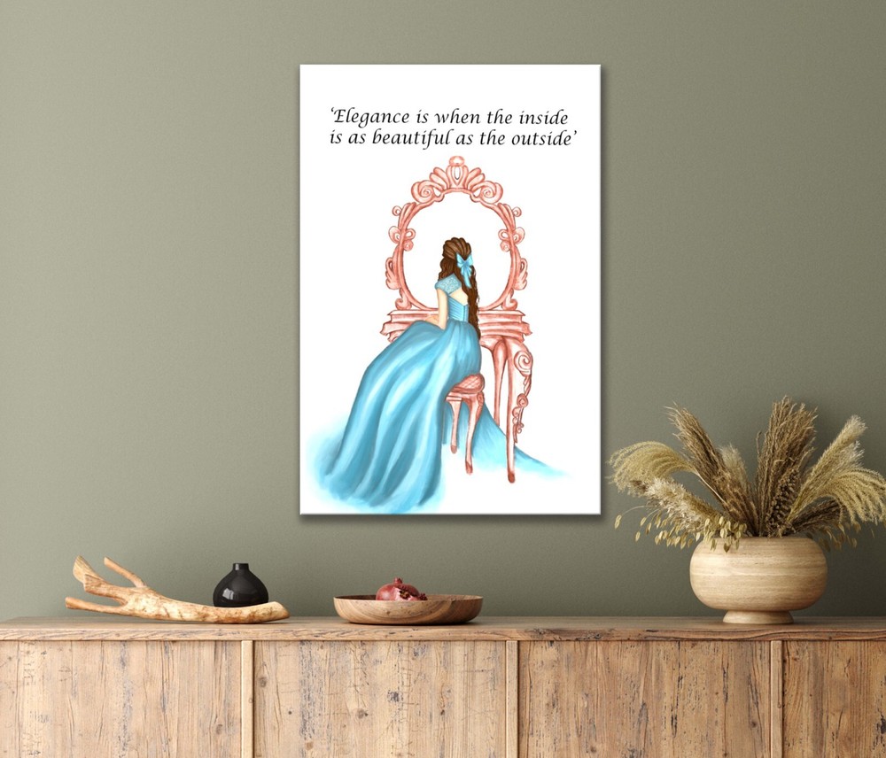 Motivational Wall Art Canvas Celebrating Inner and Outer Beauty Unframed or Framed