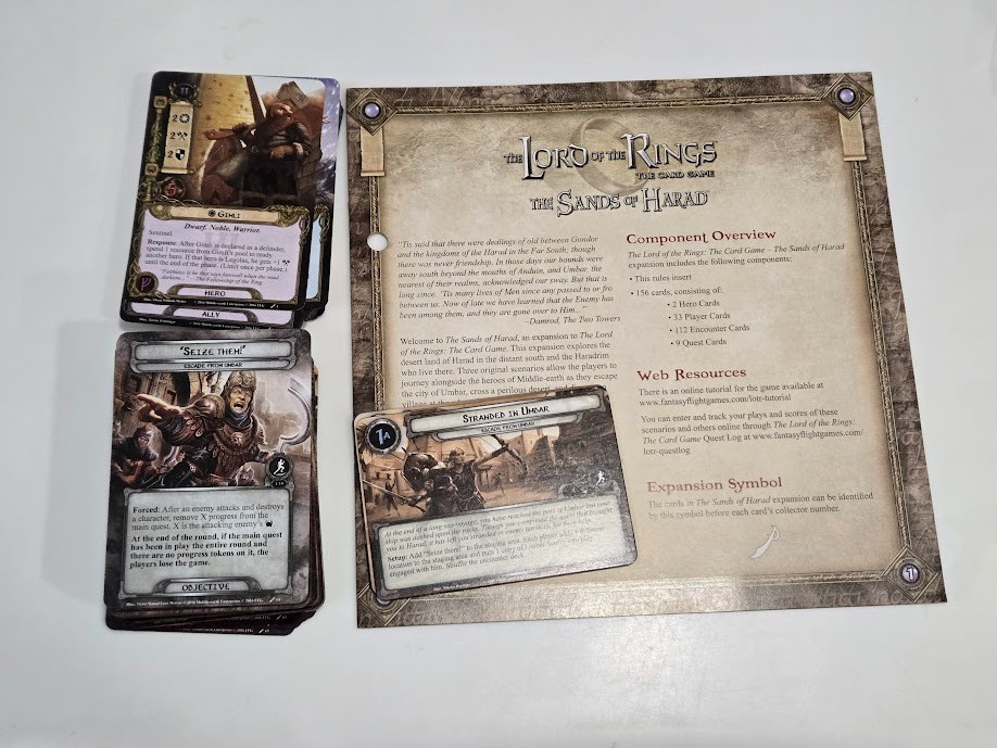 The Lord of Rings The Card Game The Sands of Harad Expansion