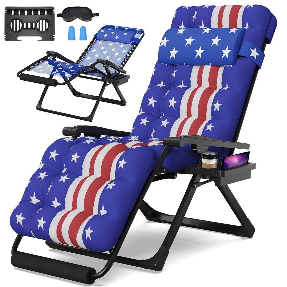 Zero Gravity Reclining Lounge Chair 26In for Camping Relaxation