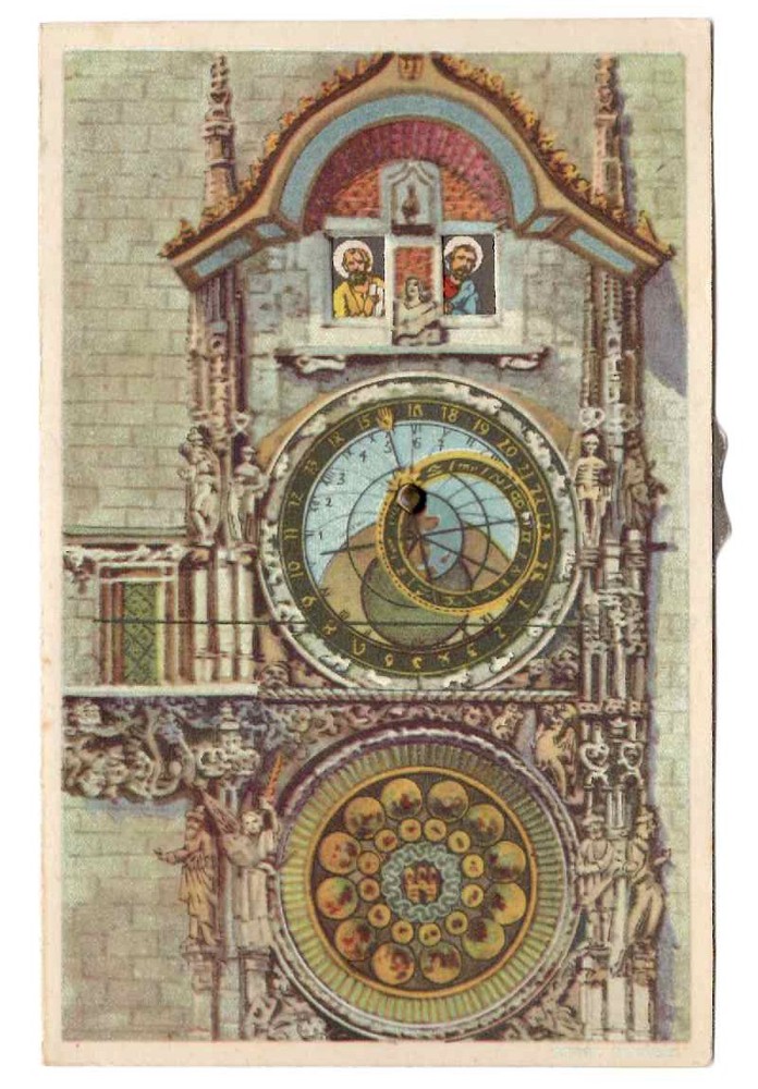 Astronomical Clock with Turning Wheel, PRAGUE, Czech Republic NOVELITY Postcard