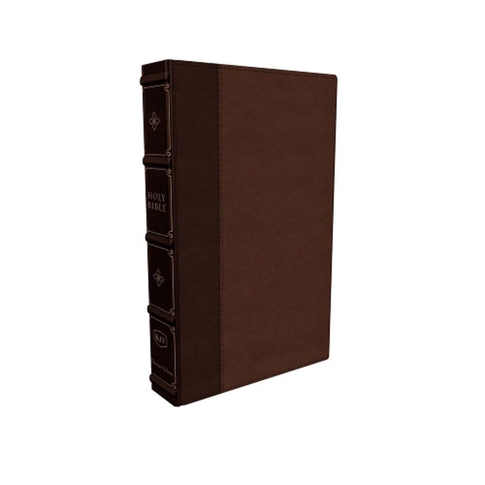 KJV Holy Bible: Large Print Verse-by-Verse with Cross References, Brown Leathers