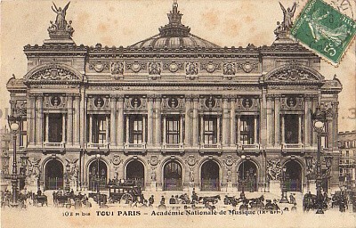 Opéra Garnier Paris France Postcard 1913