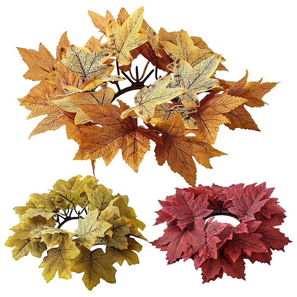 Thanksgiving Candle Rings Wreaths Halloween Wreath Rings Candle Holders