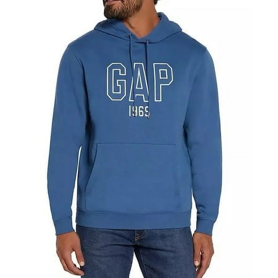 Gap Unisex Adult Embroidered Kangaroo Pocket Soft Fleece Hoodie Medium
