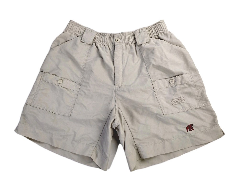 Aftco M01 Beige Shorts Mens Sz 36 The Original Fishing Outdoor Alabama Roll Tide