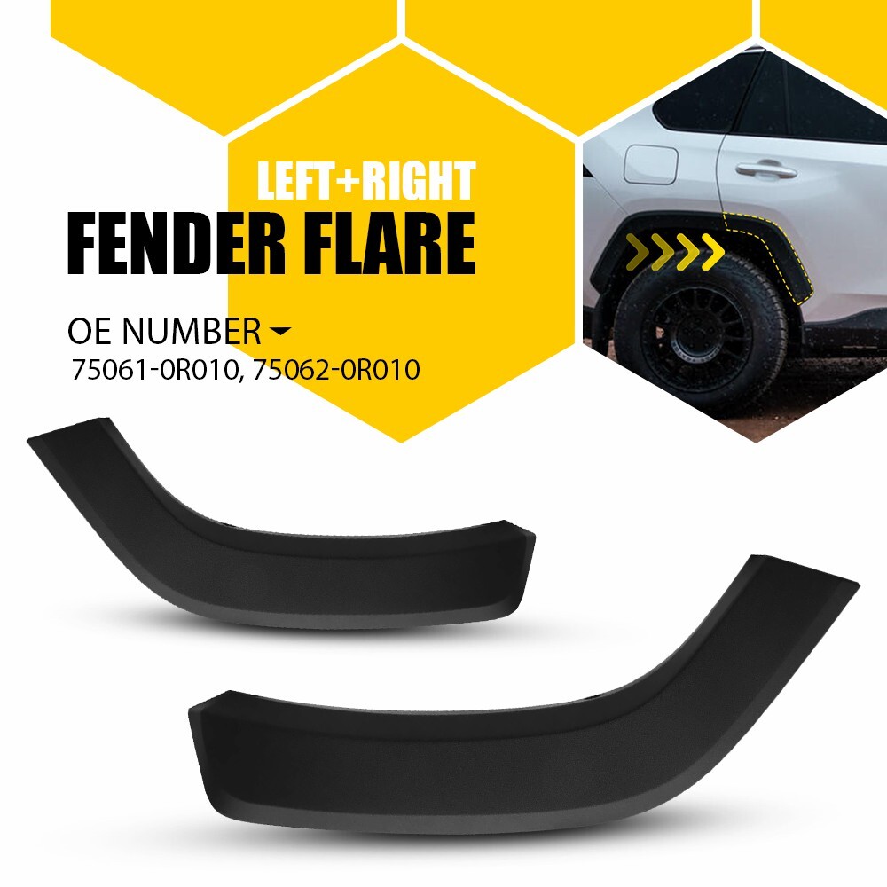 For 2019-2024 Toyota Rav4 Rear Door Flare Arch Trim Molding Driver Passenger 2x